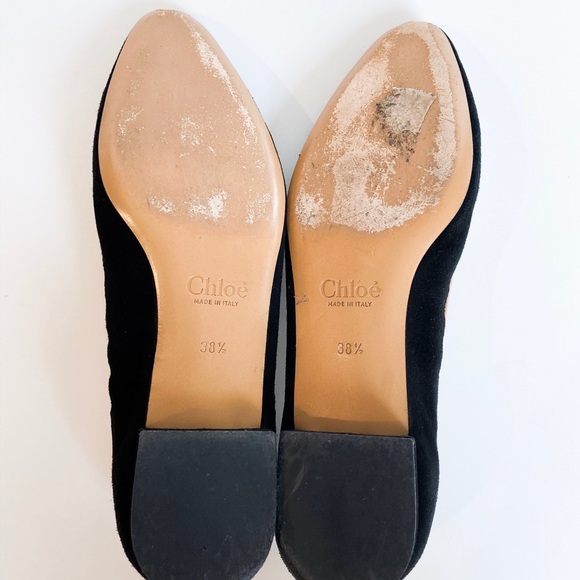 Authentic CHLOE Black & Blush Mesh Flats / S 38.5 - Picture 8 of 8